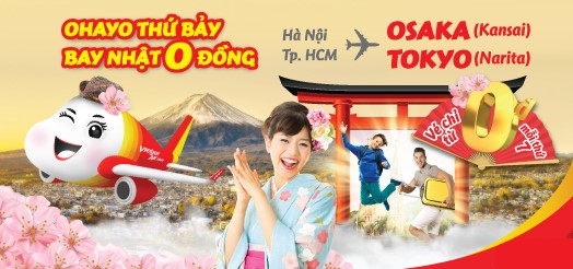 Vé máy bay khuyến mãi từ Việt Nam đi Nhật Bản