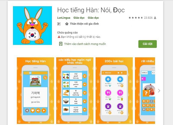 App học tiếng Hàn miễn phí hiệu quả