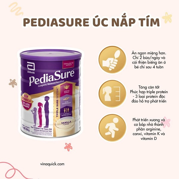 So sánh sữa Pediasure Úc và Mỹ