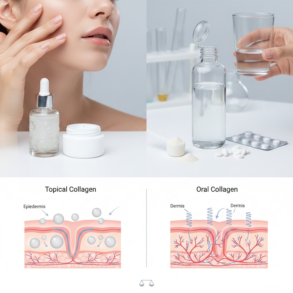 Collagen uống và collagen thoa: Loại nào tốt hơn?